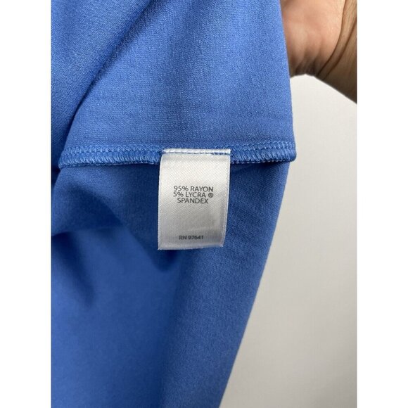 J. Jill Cardigan Wearever Rayon Jersey Stretch Open Front Long Sleeve Blue Sz MP - Picture 6 of 7